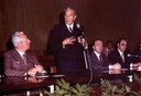 Aldo Moro e il Rettore Luigi Ambrosi