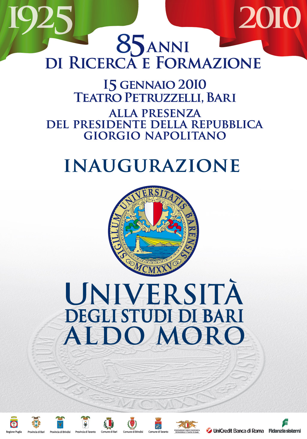 Università degli Studi di Bari Aldo Moro - manifesto verticale 